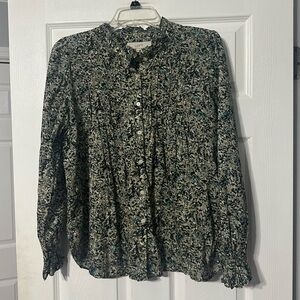 LOFT Women's Patterned Long Sleeved Blouse